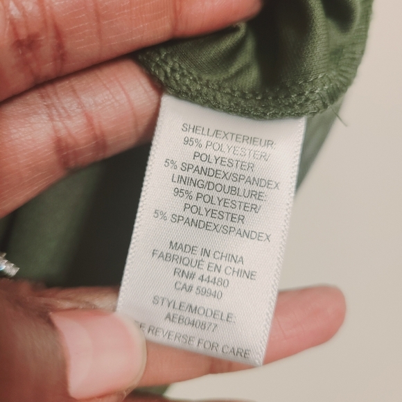 AFRM Los Angeles | Women's Long Sleeve Two Piece Green Skirt Set (Size Large/XL) - Picture 13 of 16